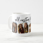 Mug 4 Photo Collage avec script de rebond tendance - b (Devant gauche)