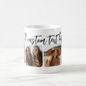Mug 4 Photo Collage avec script de rebond tendance - b (Centre)