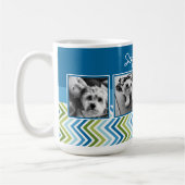 Mug 4 Photo Collage Chevron Coloré (Gauche)