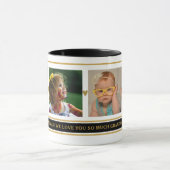 Mug 4 Photo Collage Petits-enfants Grand-parents Noël (Centre)