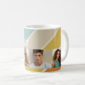 Mug 4 Photo motif à rayures rétro nom funky (Devant droit)