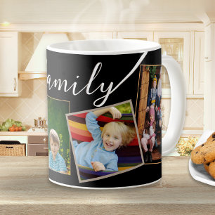 Mug 4 Photos Collage de photos personnalisé sur le thè