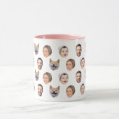 Mug 4 Photos Mug, Custom Face Photo Family Cadeau (Centre)