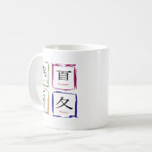Mug 4 saisons en carré japonais (Devant gauche)