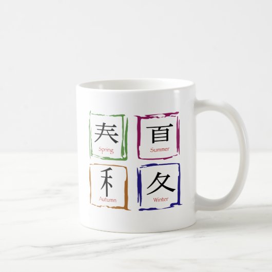 Mug 4 saisons en carré japonais (Droite)