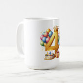 Mug 4e anniversaire doré (Devant gauche)
