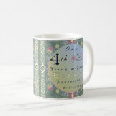 Mug 4e anniversaire du Mariage Floral (Devant droit)