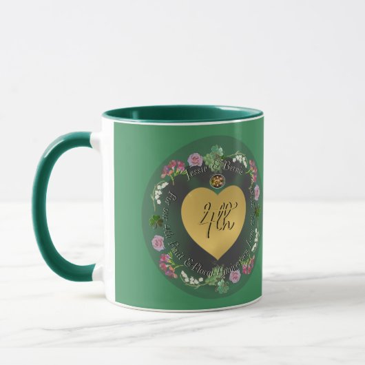 Mug 4e anniversaire du Mariage fruité et floral (Gauche)