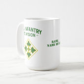 Mug 4e division d'infanterie Badge personnalisable (Devant gauche)