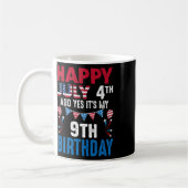 Mug 4e Et oui c'est mon 9e anniversaire patrioti améri (Gauche)