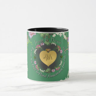 Mug 4ème anniversaire de mariage Fruit & Fleur