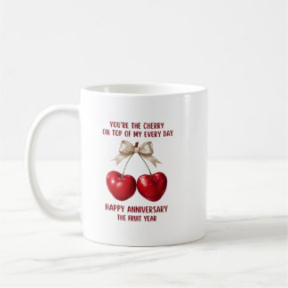Mug 4th Anniversary Card, Fruit Anniversary Ornament