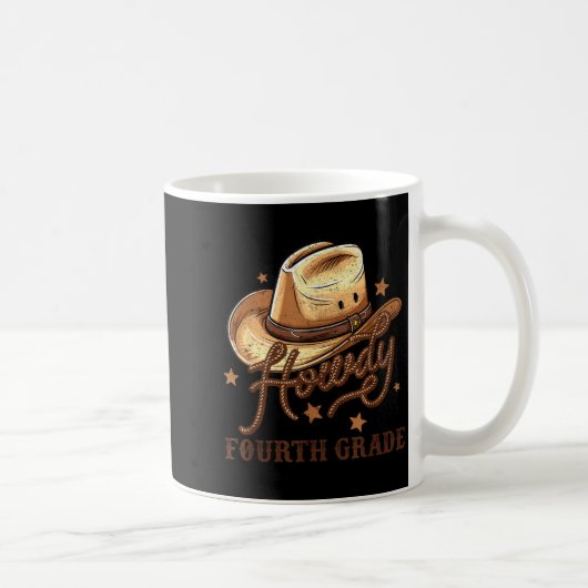 Mug 4th Grade Teacher Rodeo Country Western Howdy Four (Droite)