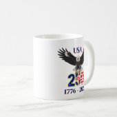 Mug 4th of July Anniversary 250 Years USA Bald Eagle (Devant droit)