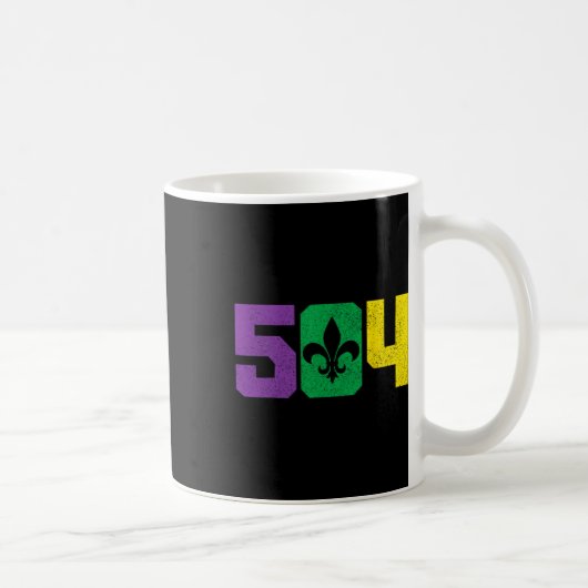 Mug 504 Indicatif régional Pride Nola Nouvelle-Orléans (Droite)