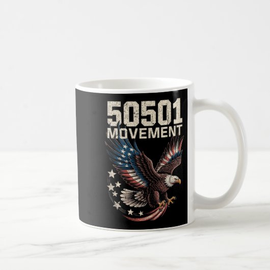 Mug 50501 Drapeau Américain En Aigle De Vol Avec Étoil (Droite)