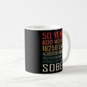 Mug 50 ans de sobriété 50 ans de sobre (Devant droit)