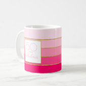 Mug 50 ans et fabuleux anniversaire rose or (Devant gauche)