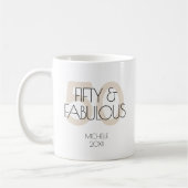 Mug 50 ans et fabuleux Fête d'anniversaire simple mode (Gauche)