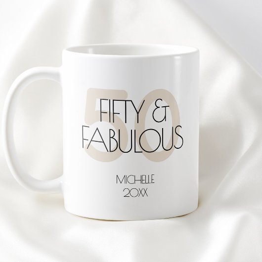 Mug 50 ans et fabuleux Fête d'anniversaire simple mode
