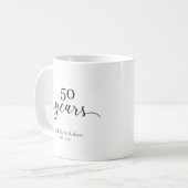 Mug 50 ans mariage anniversaire minimal élégant (Devant gauche)