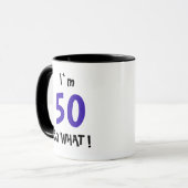 Mug 50 donc ce Drôle Citation Typographie 50e Annivers (Devant gauche)