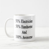Mug 50 électricien 50 beau et 100 impressionnants (Gauche)