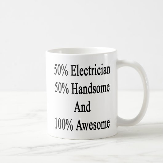 Mug 50 électricien 50 beau et 100 impressionnants (Droite)