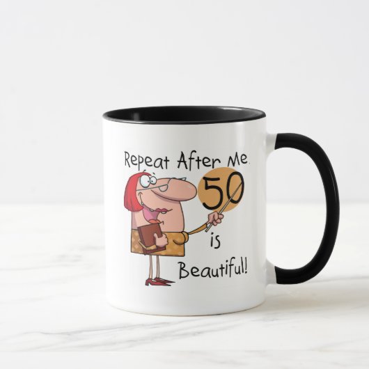 Mug 50 est de beaux T-shirts et cadeaux (Droite)