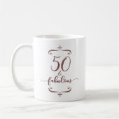 Mug "50 et anniversaire" de parties scintillantes (Gauche)