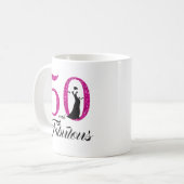 Mug 50 et anniversaire de parties scintillantes roses (Devant gauche)