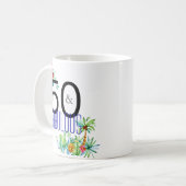 Mug 50 et cinquantième anniversaire tropical fabuleux (Devant gauche)