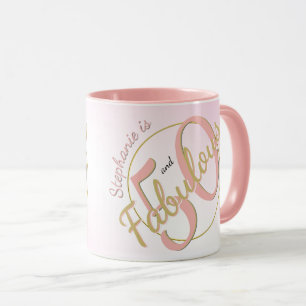Mug 50 et fabuleuse fête d'anniversaire Black/Gold Fu