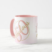 Mug 50 et fabuleuse fête d'anniversaire Black/Gold Fun (Devant gauche)