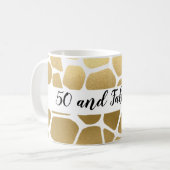 Mug 50 et fabuleuse Giraffe d'or (Devant gauche)
