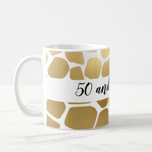 Mug 50 et fabuleuse Giraffe d'or (Gauche)