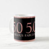 Mug 50 et fabuleux 50e anniversaire (Devant gauche)