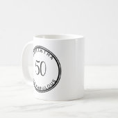 Mug 50 Et fabuleux 50e anniversaire moderne minimal (Devant gauche)