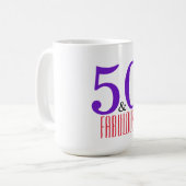 Mug 50 et fabuleux | Anniversaire élégant (Devant gauche)