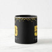 Mug 50 et fabuleux anniversaire feuille d'or points no (Centre)