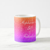 Mug 50 Et Fabuleux Anniversaire rose violet Parties sc (Devant droit)