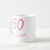 Mug 50 et fabuleux boug d'anniversaire (Devant gauche)