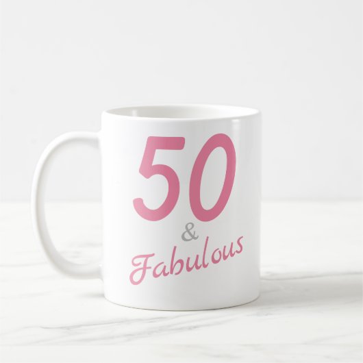 Mug 50 et fabuleux boug d'anniversaire (Gauche)