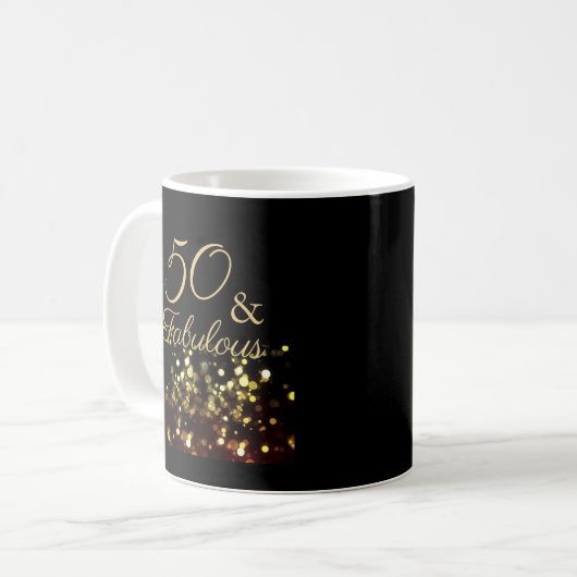 Mug 50 et fabuleux boug d'anniversaire (Devant gauche)