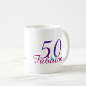 Mug 50 et fabuleux cadeau d'anniversaire coloré (Devant droit)