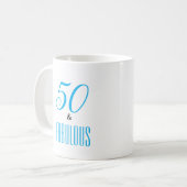 Mug 50 et fabuleux café-Mug personnalisable (Devant gauche)