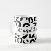 Mug 50 et fabuleux Cheetah noir et blanc Imprimer (Devant gauche)