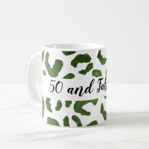Mug 50 et fabuleux Cheetah vert et blanc Imprimer