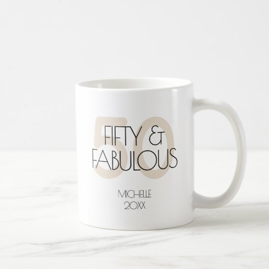 Mug 50 et fabuleux Moderne Simple Cinquante Anniversai (Droite)