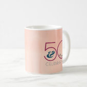 Mug 50 et fabuleux rose Anniversaire Keepsaké (Devant droit)